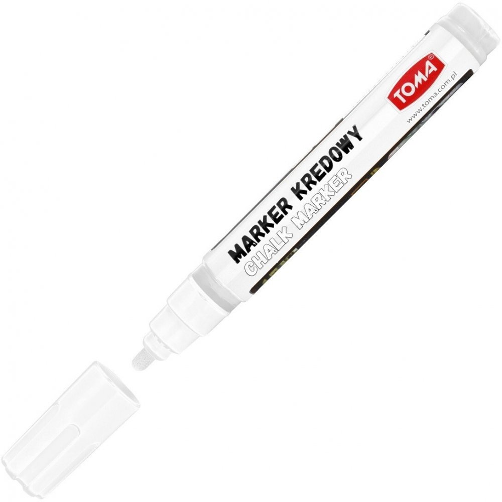 Marker kredowy Toma TO-292, okrągła, 4.5mm, biały