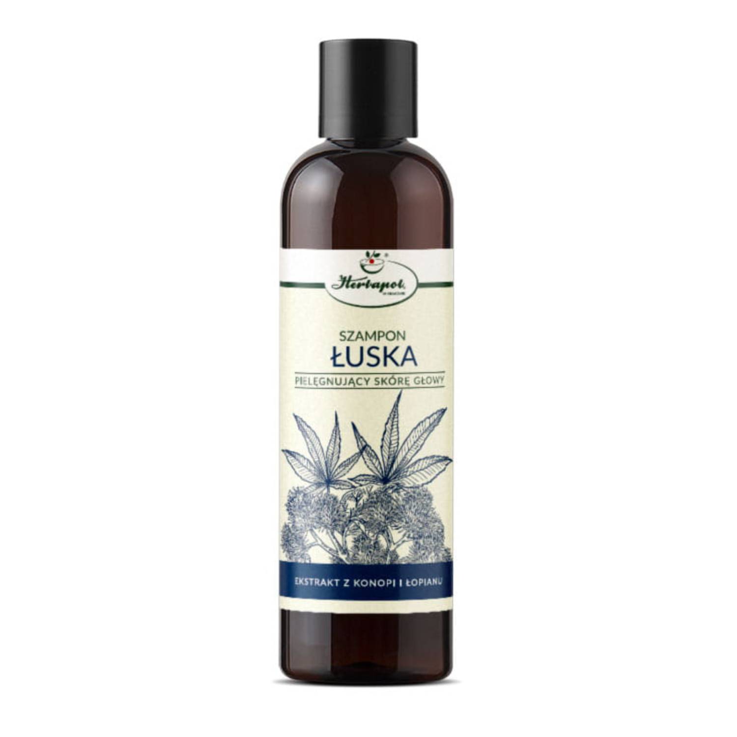 Herbapol - szampon łuska, ekstrakt z konopi i łopianu, 250 ml