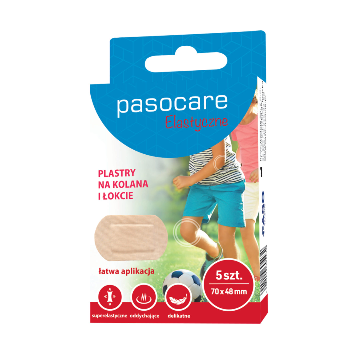 Pasocare - elastyczne plastry na kolana i łokcie, 5 sztuk