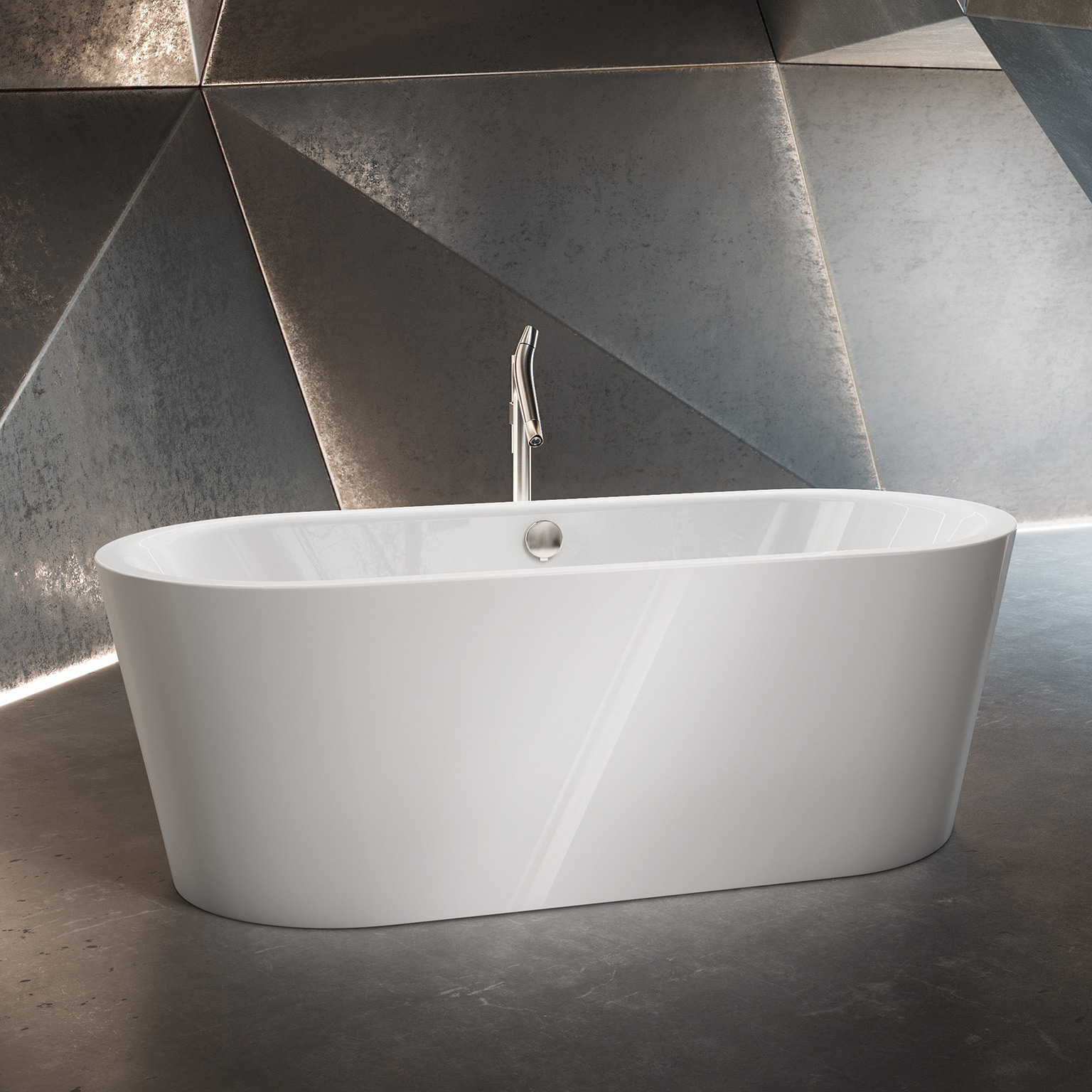 Kaldewei Meisterstück Classic Duo Oval wanna wolnostojąca 180x80 cm model 1111-4012 z powierzchnią uszlachetnioną biała 202642673001