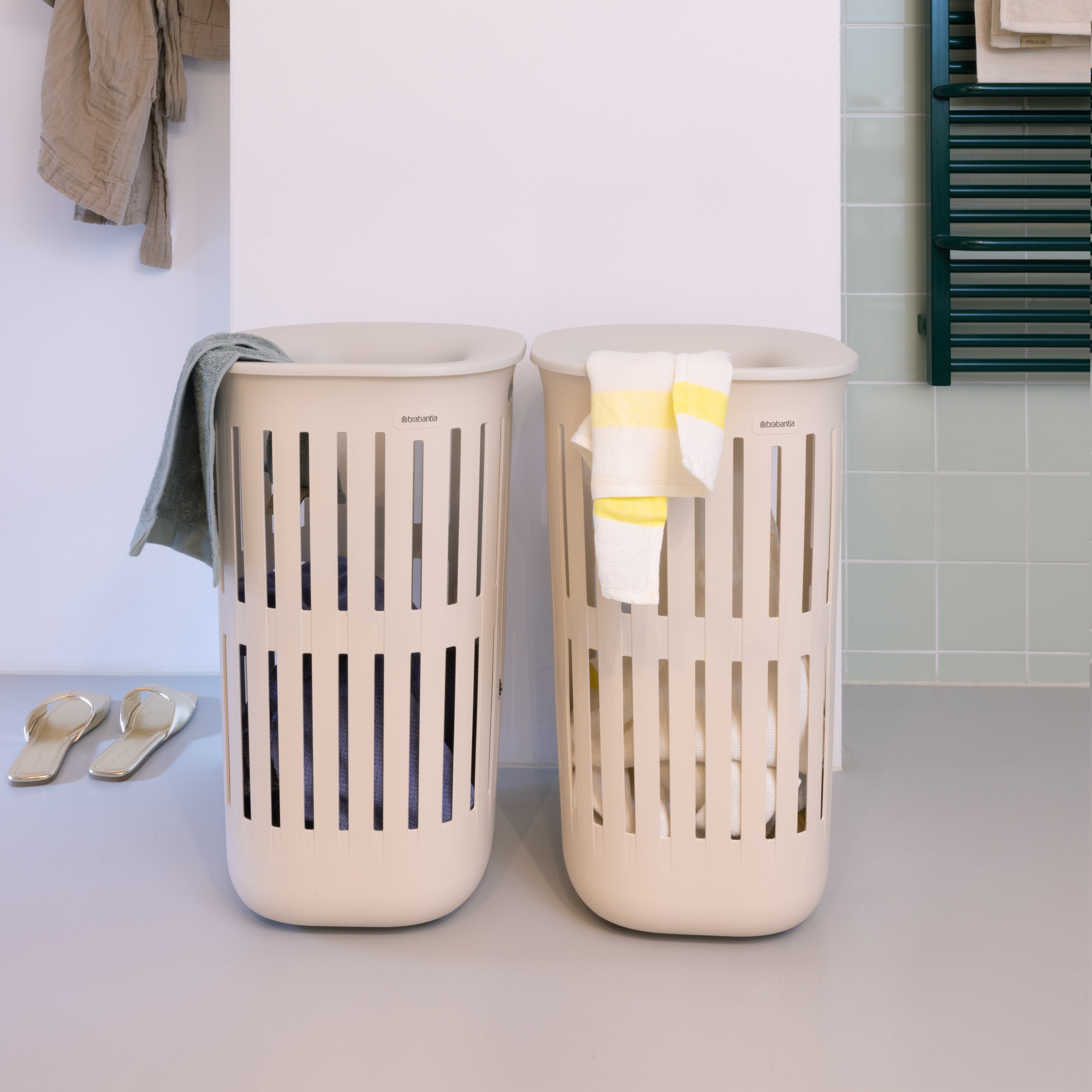 Brabantia Collect-It kosz na bieliznę i pranie 55 l (2 szt) beżowy 247866