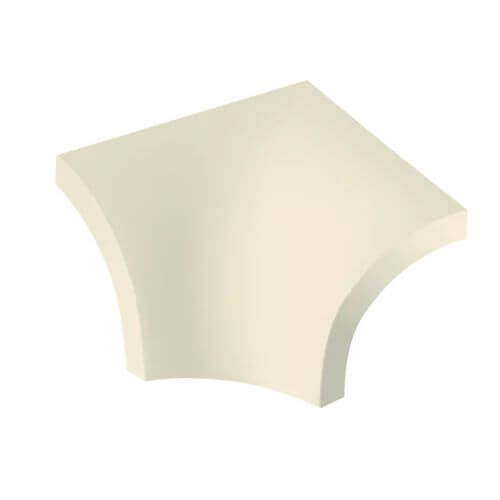 Paradyż Gamma Bianco kształtka F mat 4x3 cm biała