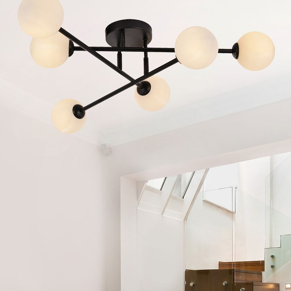 Light Prestige Dorado lampa podsufitowa 6x28 W biała-czarna LP-002/6CBK - Wysyłka w 24h