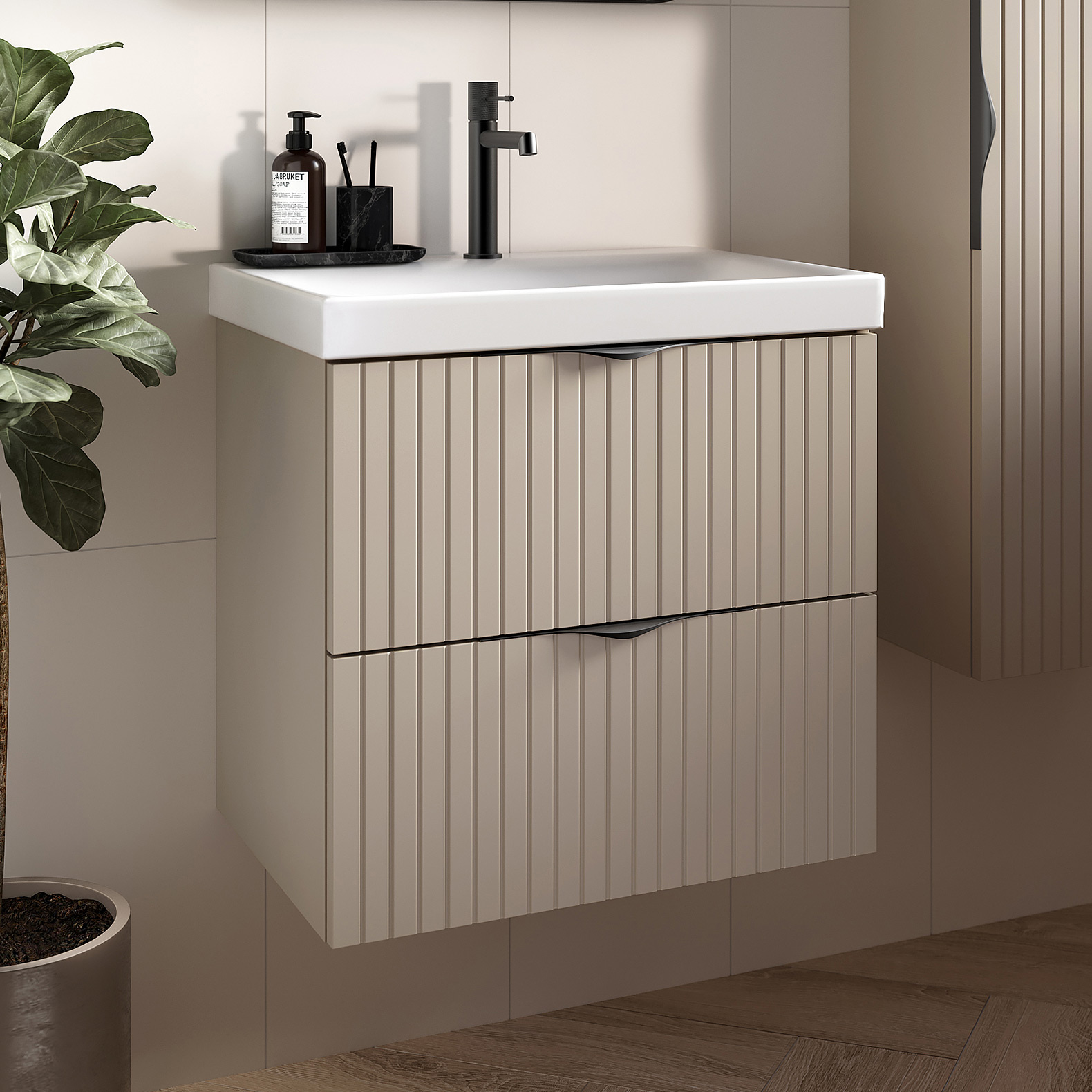 Cersanit Tirso szafka 99,4x44,6x57,2 cm podumywalkowa wisząca kaszmir S1015-013 - Wysyłka w 24h