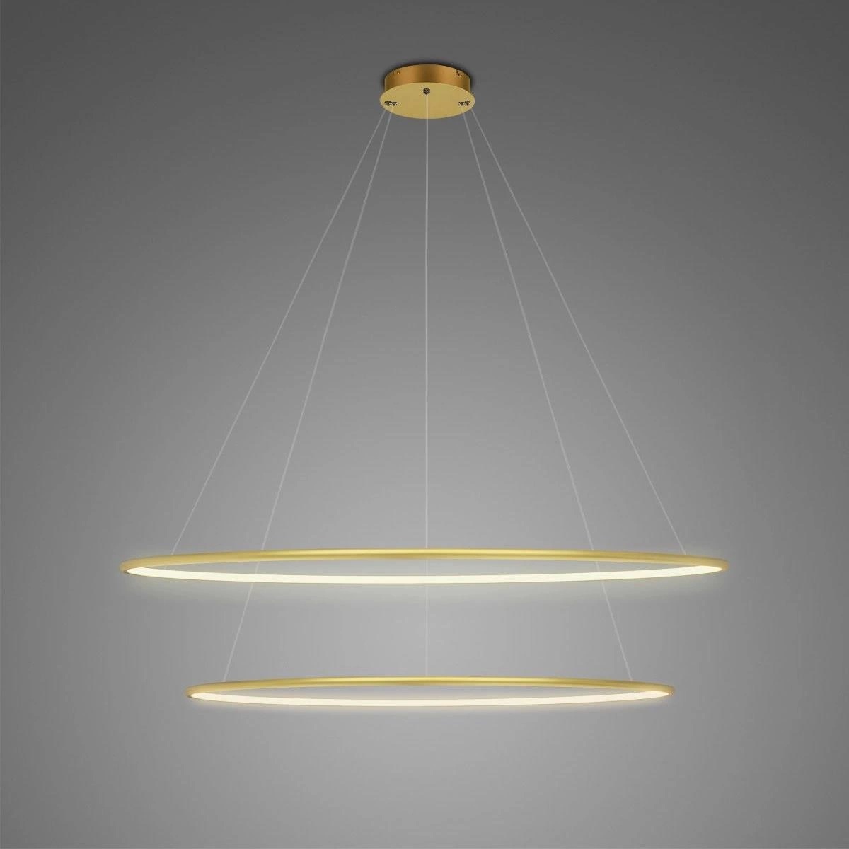 Altavola Design Ledowe Okręgi No.2 lampa wisząca ściemnialna 2x W złota LA074/P_100_in_4k_gold_dimm