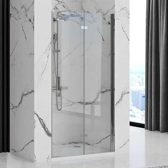 Rea Molier drzwi prysznicowe 90 cm chrom/szkło przezroczyste REA-K8539