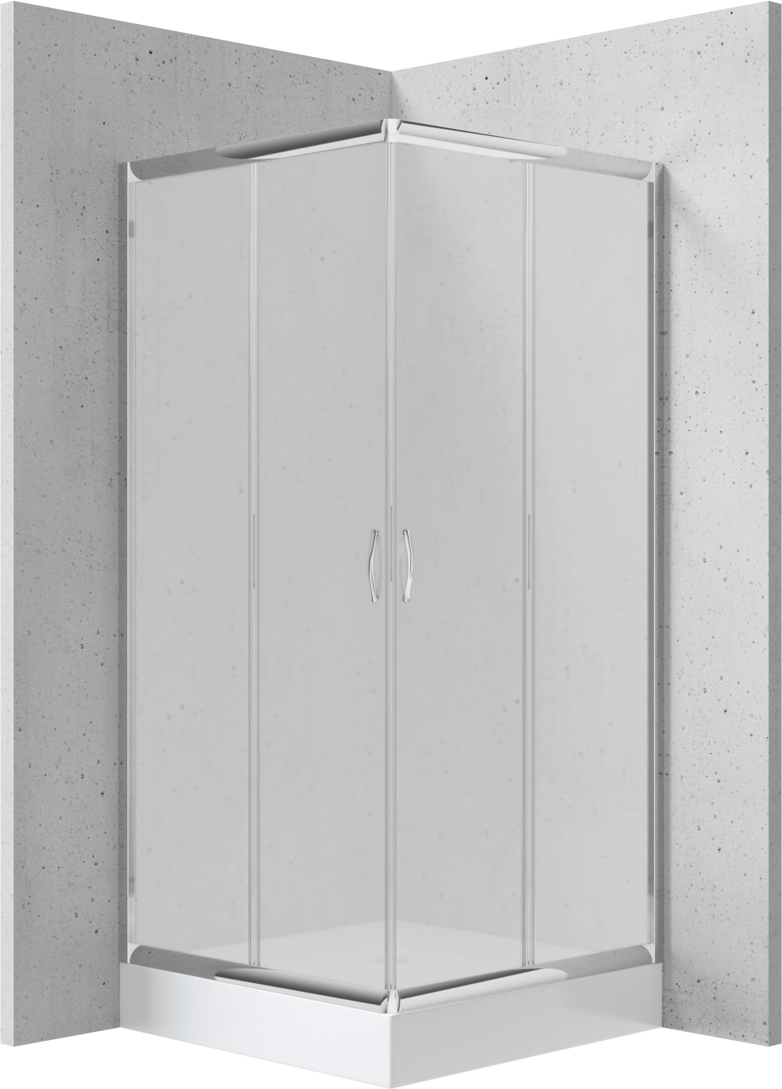 Deante Funkia kabina z brodzikiem 80x80 cm kwadratowa chrom połysk/szkło przezroczyste KYCZ642K