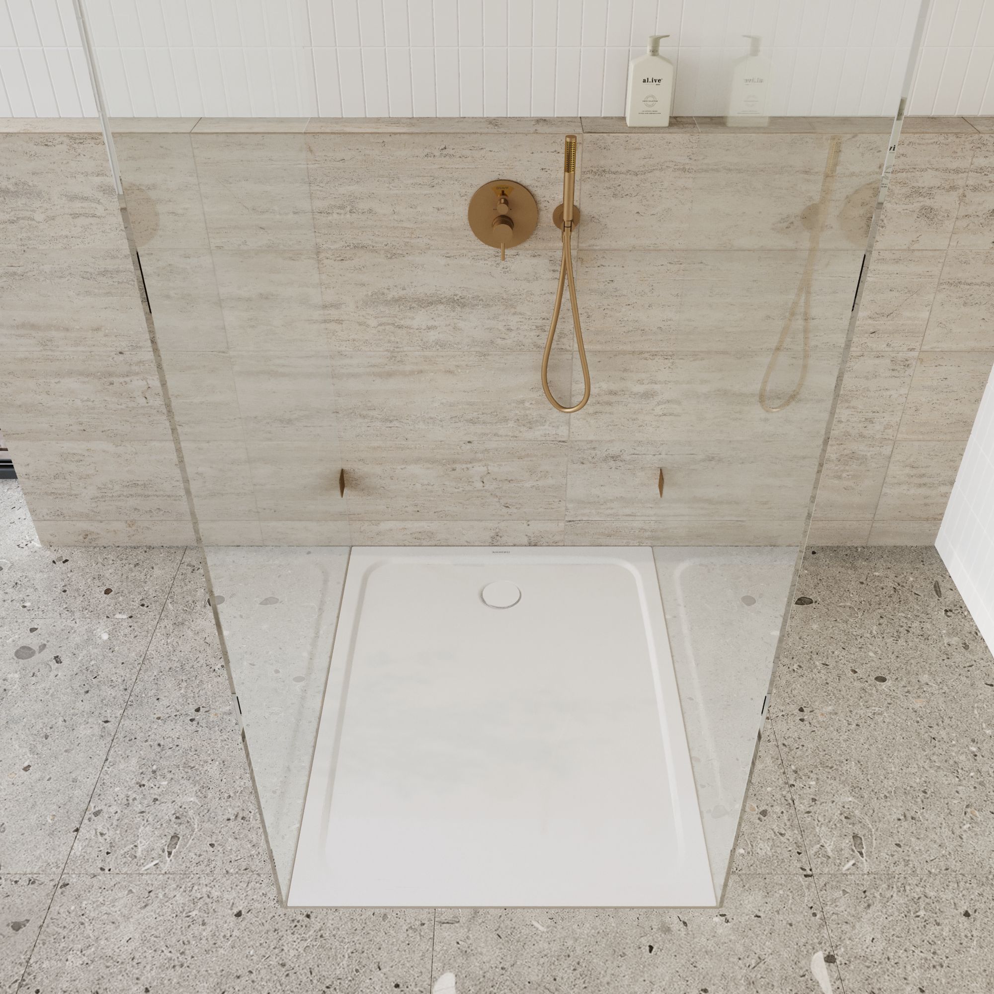 Kaldewei Cayonoplan brodzik 120x90 cm prostokątny model 2263-5 z obniżonym nośnikiem styropianowym, powierzchnią uszlachetnioną, ...