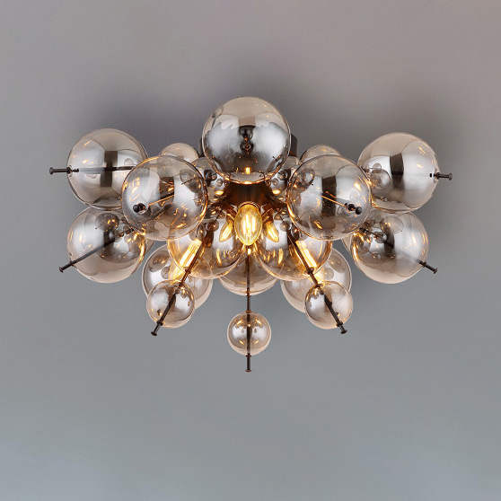 Globo Lighting Udo lampa podsufitowa 3x25 W czarna-przydymiona 15633DS