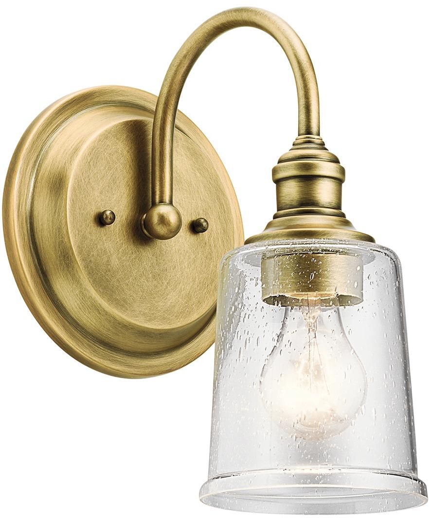 Elstead Lighting Waverly kinkiet 1x60 W mosiądz KL-WAVERLY1-NBR