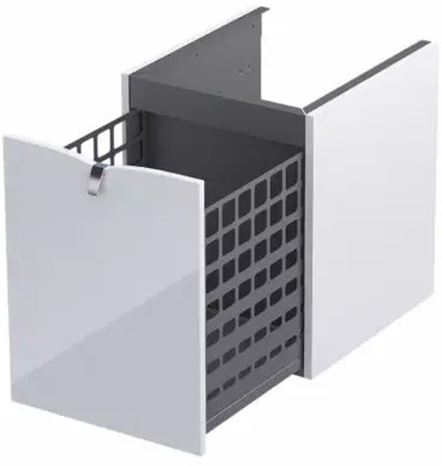 Oristo Siena szafka 40 cm z koszem boczna biały połysk OR45-SN1S-40-1