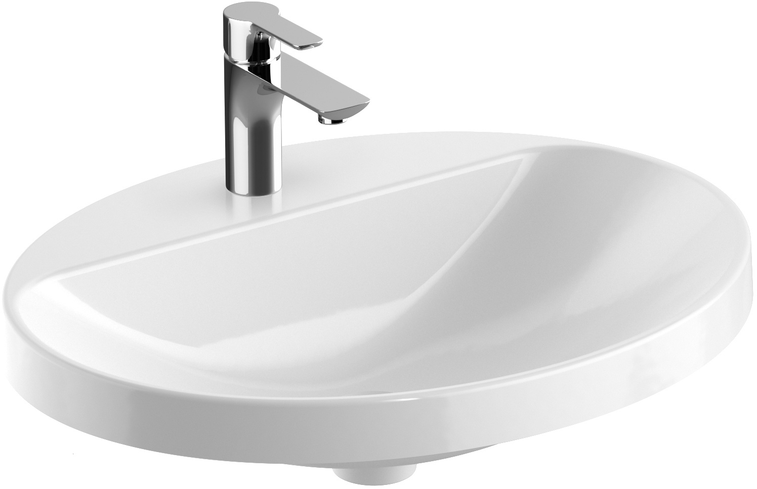 Geberit Variform umywalka 60x48 cm wpuszczana owalna KeraTect biała 500.727.00.2 - Wysyłka w 24h