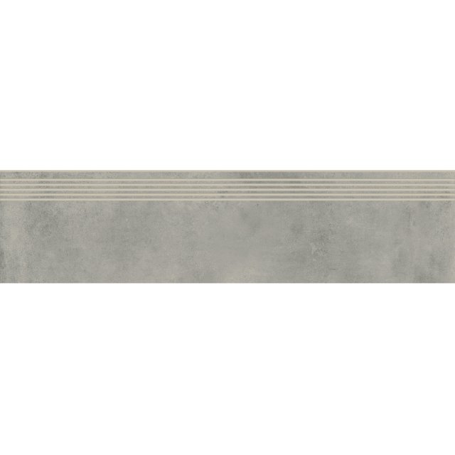 Gres szkliwiony stopnica FOGGY NIGHT light grey mat 29,8x119,8 gat. I