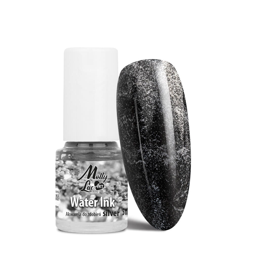 Water Ink MollyLac ART akwarela do zdobień Silver