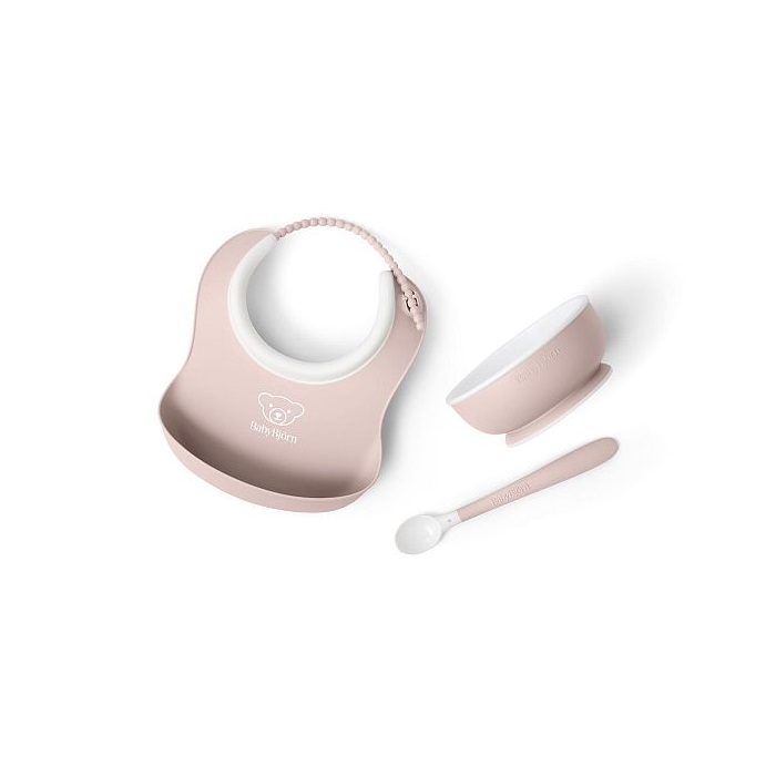 BabyBjorn Zestaw do karmienia 3 szt.-Powder Pink