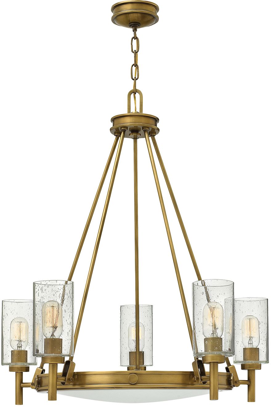 Darmowa Dostawa - Lampa wisząca 5x40 W mosiądz Elstead Lighting Collier HKCOLLIER5