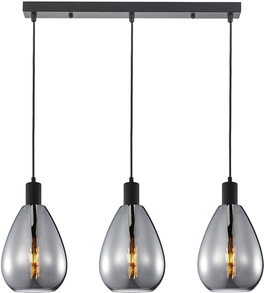 Darmowa Dostawa - Lampa wisząca 3x40 W czarna Italux Zulo PND278123BKSG