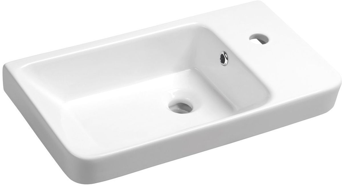 Darmowa Dostawa - Umywalka 55x30 cm prostokątna ścienna-meblowa biała Sapho Luxa 11054