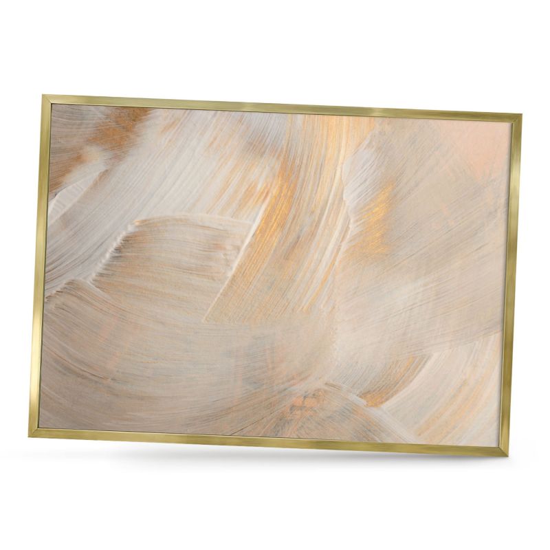 Dekoracyjna tablica magnetyczna ArtPrintCave 70x50 Elegancka abstrakcja w złotej ramie 1szt