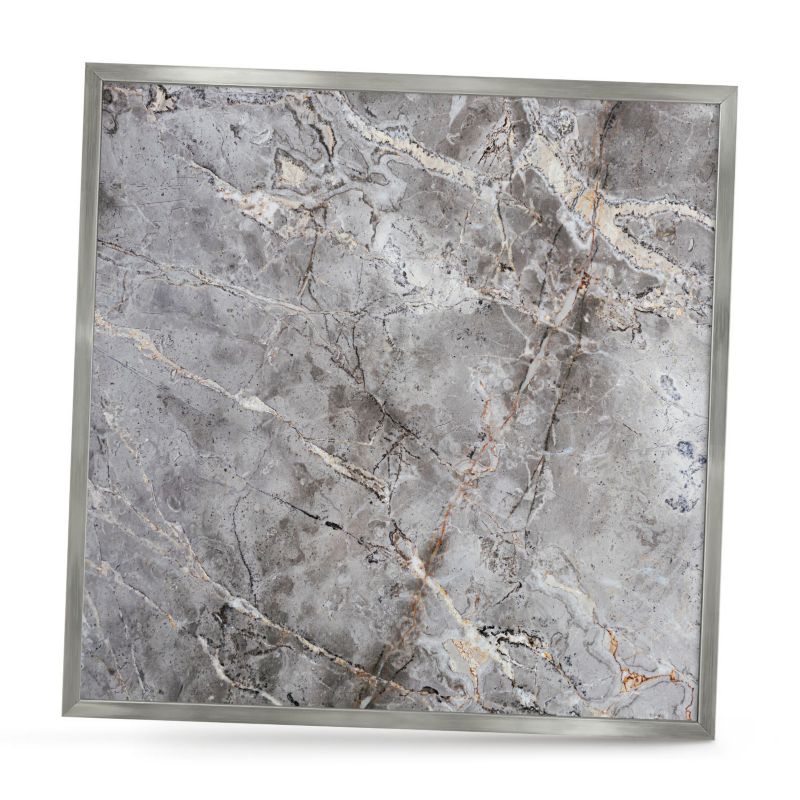 Tablica magnetyczna dekoracyjna ArtPrintCave 50x50 Marmur wzorzysty w srebrnej ramie 1szt