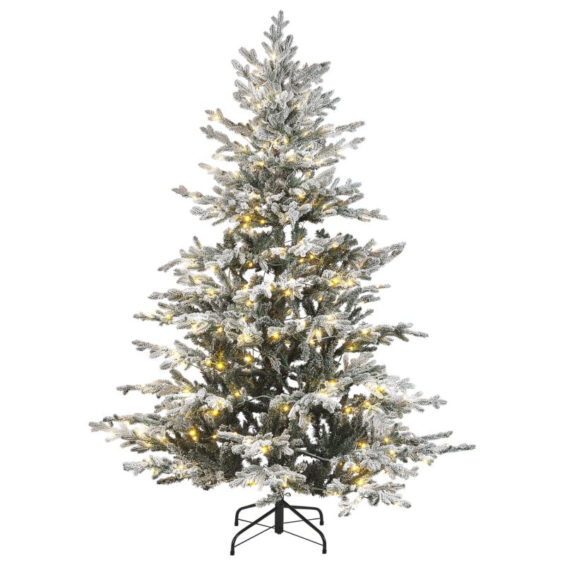 Ośnieżona sztuczna choinka świąteczna LED Brisco 180 cm Biały 1 szt.