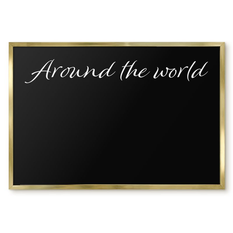 Tablica Na Magnesy Z Podróży Tulup 60x40 cm Around the world 9 - Złota rama Do salonu, sypialni 1 szt.
