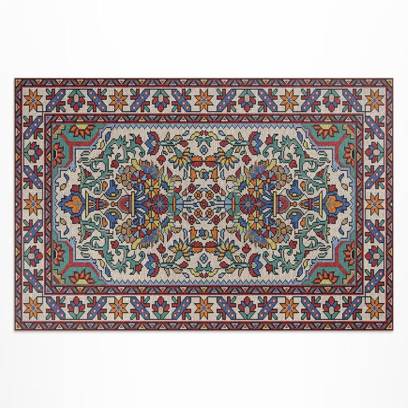 Winylowy Chodnik Zewnętrzny Wallfluent 140x210 cm Bogaty wzór w stylu tureckim 1 szt.