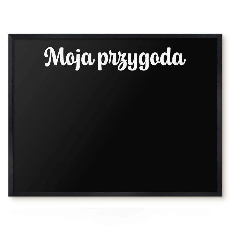 Tablica Magnetyczna Dekoracyjna Tulup 80x60 cm Moja przygoda 6 - Czarna rama Do salonu, sypialni 1 szt.