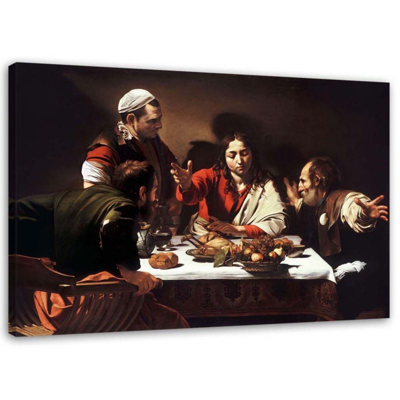 Obraz na płótnie Feeby Wieczerza w Emaus - Caravaggio reprodukcja 45x30cm 1szt