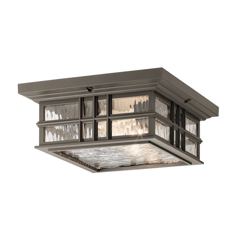 Lampa sufitowa zewnętrzna Kichler Beacon Square stary brąz 2 x E27 x 60W IP44 wym: 13,2 x 30,5 x 30,5 cm - 1 szt.