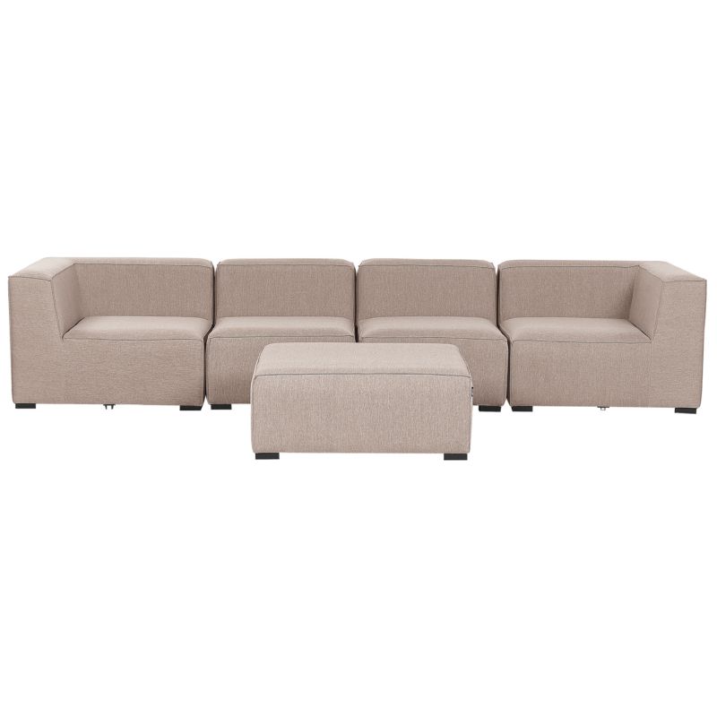 Sofa ogrodowa z otomaną dla 4 osób Arezzo Modułowy Beżowy 1 kpl