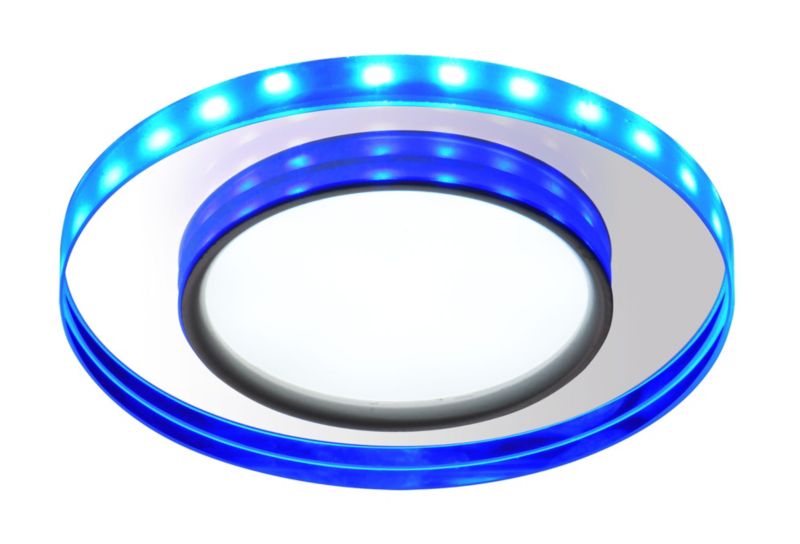 Oprawa sufitowa wpuszczana Candellux Ssp srebrno-niebieskie LED 8W 6000K 500lm IP20 wym: 11 x 11 cm okrągła - 1 szt.