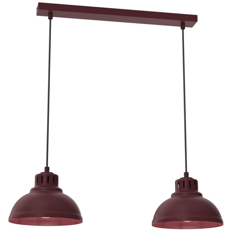 Lampa wisząca Luminex Sven czerwona 2xE27x15W IP20 wym:110x65x21cm - 1 szt.