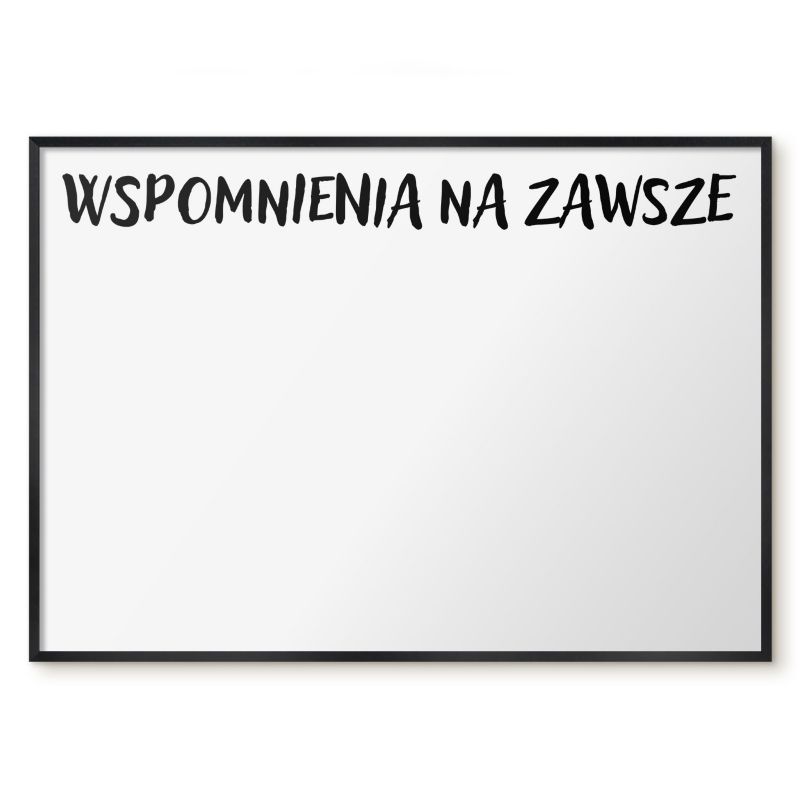 Tablica Magnetyczna Wielofunkcyjna Ścienna Tulup 100x70 cm Wspomnienia na zawsze - Czarna rama Do salonu, sypialni 1 szt.