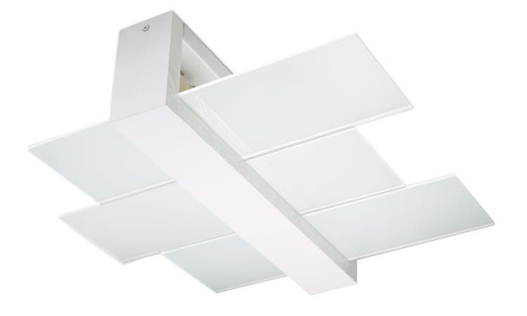 Plafon sufitowy nowoczesny Sollux Lighting Feniks biały 2 x E27 x IP20 wym: 12 x 43 x 43 cm - 1 szt.
