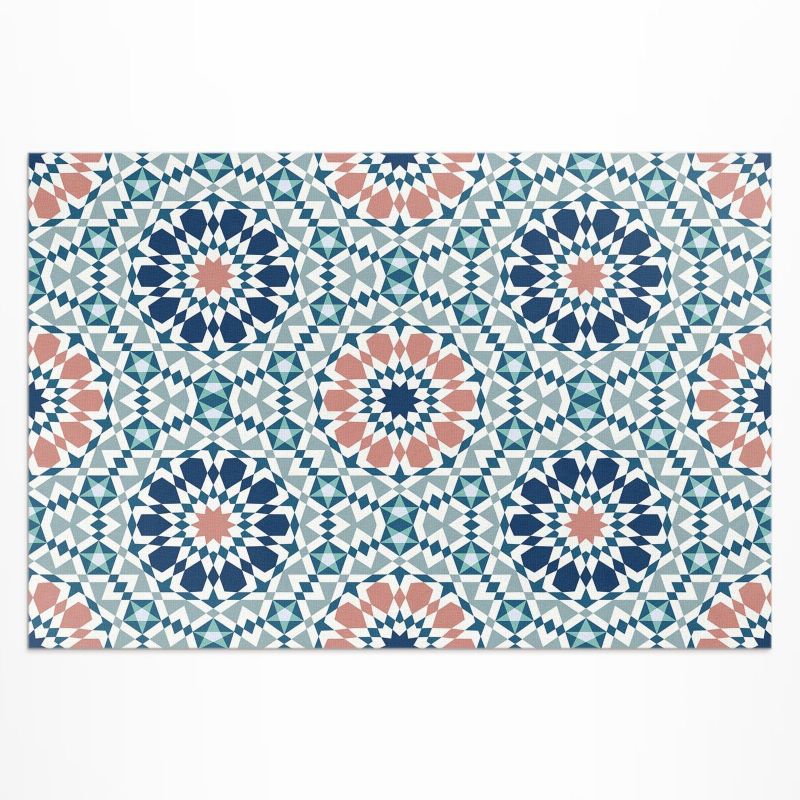 Dywan Winylowy Z Nadrukiem Wallfluent 150x225 cm Kalejdoskop pastelowy wzór geometryczny 1 szt.