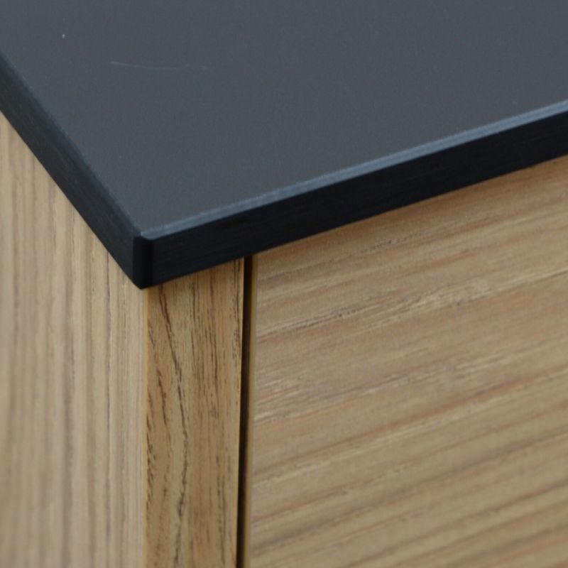 Blat łazienkowy HPL do szafki 125cm 126x47cm Black Mat (0190AF) 1szt.