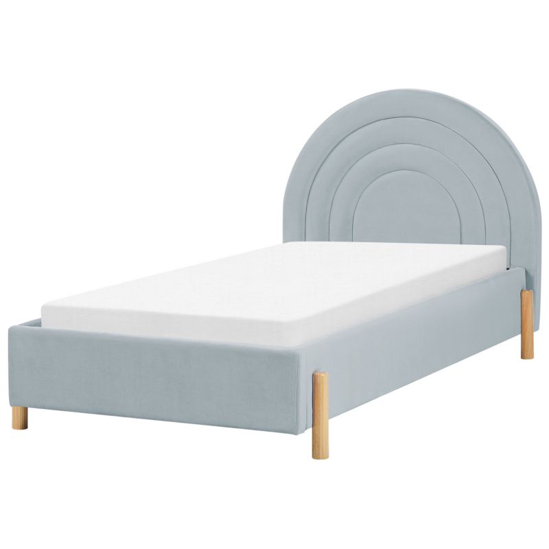 Łóżko dziecięce Welur Anet 90 x 200 cm Błękitny 1 szt.