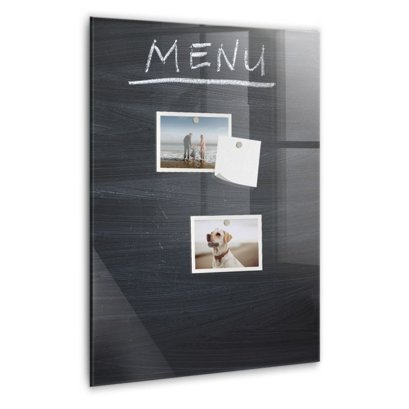 Szklana tablica magnetyczna Wallfluent 40x60 cm Tablica z menu Biały marker 1 szt.