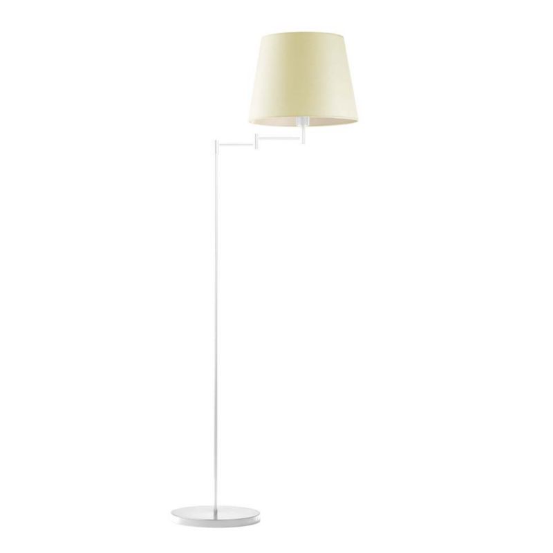 Lampa stojąca Volta Light Factory podłogowa przegubowa regulowana z abażurem ecru stożek BLUES 1szt.