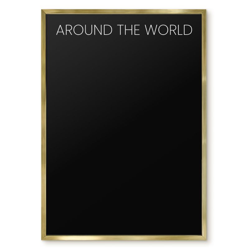 Tablica Na Magnesy Z Wakacji Tulup 50x70 cm Around the world 8 - Złota rama Do salonu, sypialni 1 szt.