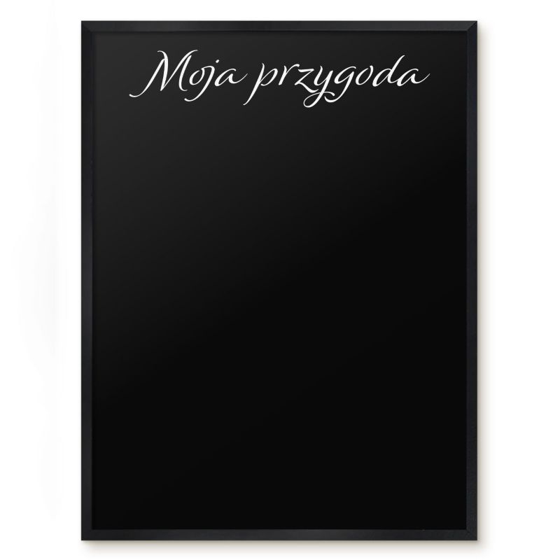 Tablica Magnetyczna Do Biura Tulup 60x80 cm Moja przygoda 9 - Czarna rama Do salonu, sypialni 1 szt.