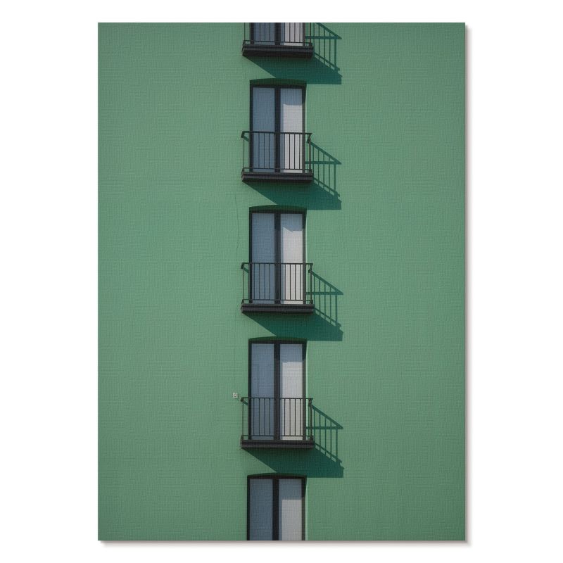 Plakat na Płótnie Tulup 42x59,4 cm (A2) Zielona fasada Do biura, salonu, przedpokoju 1 szt.