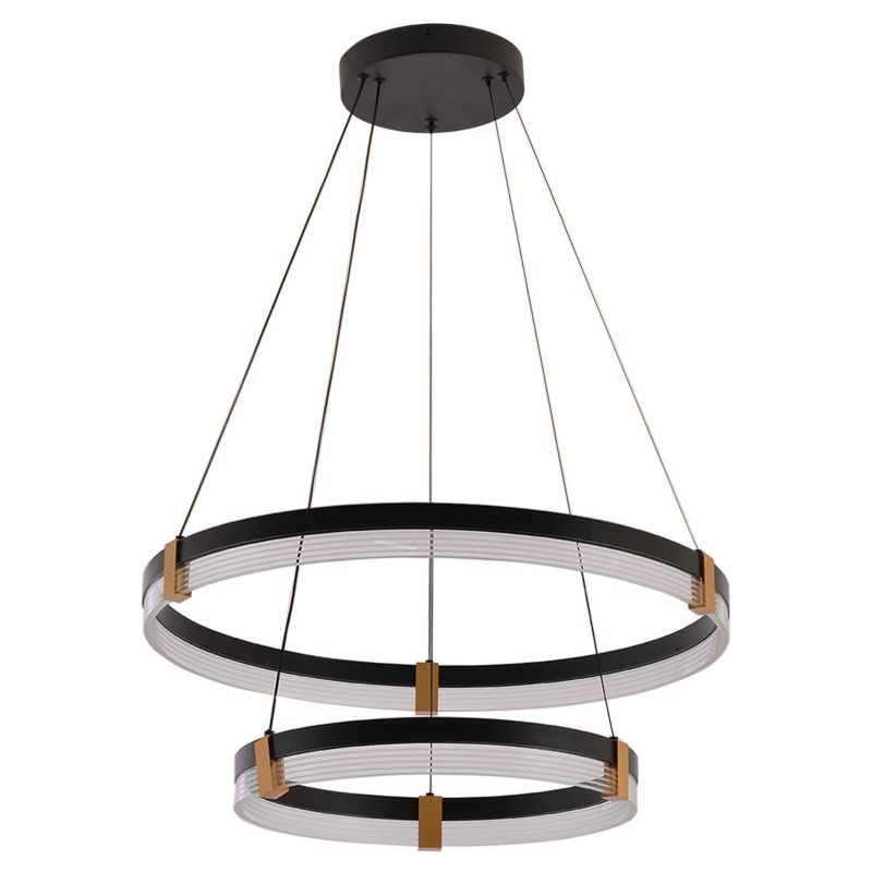 Lampa wisząca Light Prestige PLUM czarna 2 x LED 32W 5310lm wym:150x59,6x59,6cm IP20 -1 szt.