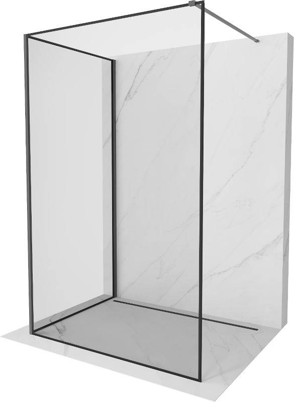 Ścianka prysznicowa Mexen Kioto czarny wzór gun metal 140x110 cm 800-140-212-95-70-110 1 szt.