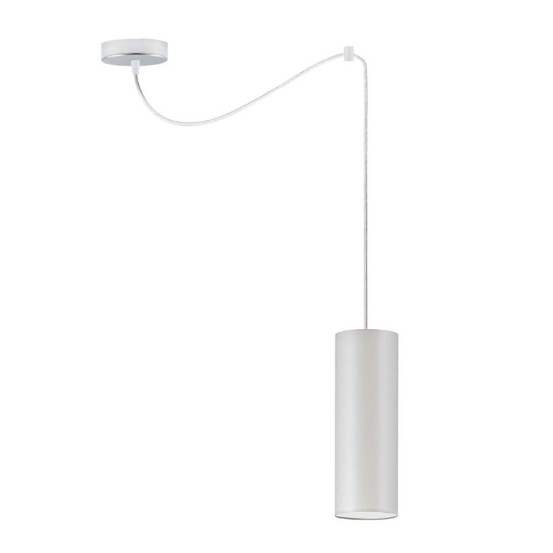 Lampa wisząca zwis Volta Light Factory żyrandol sufitowa pająk z abażurem tuba Jasny szary POGO Z1 1szt.