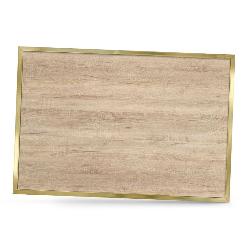 Tablica magnetyczna do salonu ArtPrintCave 60x40 Drewniane tło w złotej ramie 1szt
