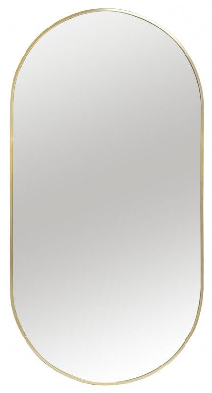 Lustro Ars Longa Scandi owalne 40x80 cm złote z ramą, bez oświetlenia, 1 szt.