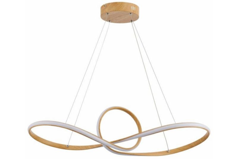 Lampa wisząca Reality Arlena 3737 jasne drewno dekoracyjna wbudowany LED 40W 1 szt.