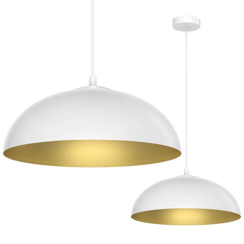 Lampa sufitowa wisząca Light Home LH Misa x E27 biały/złoty 1szt.